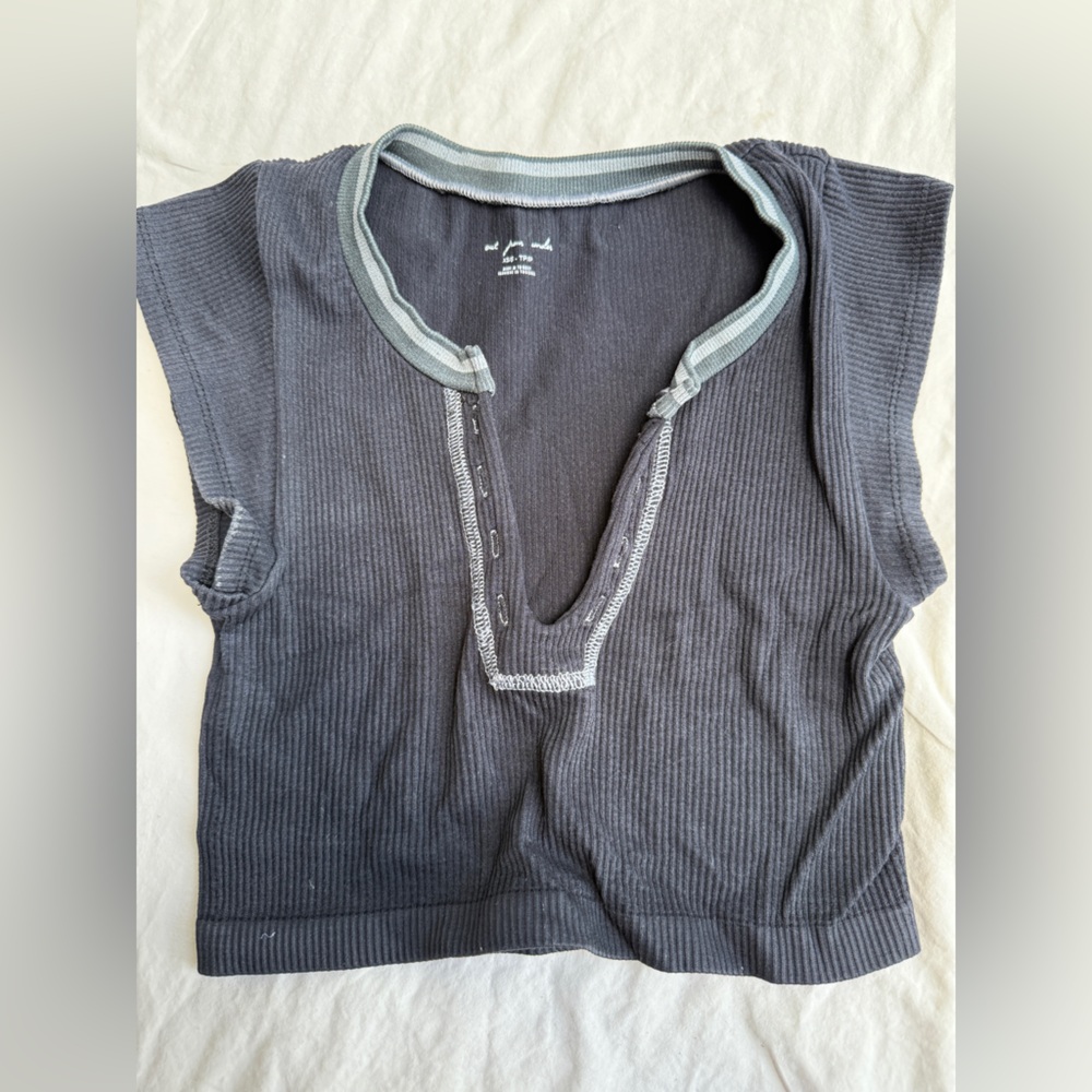 Urban Outfitters Ribbed Gray Top